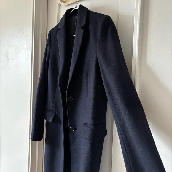 Uniqlo Women’s Navy Wool Cashmere Chesterfield Coat - Picture 6 of 9